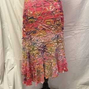 💐New Boho Shredded Skirt Size Small